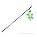 plush gecko cat stick plastic pole cat teaser